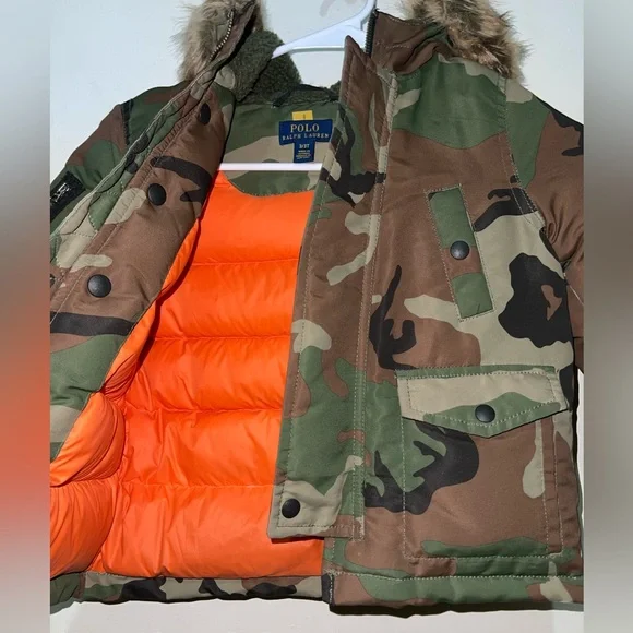 NWOT Polo Ralph Lauren Camouflage Water Resistant Down Parka Jacket